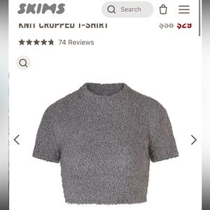 SKIMS COZY KNIT CROPPED SHIRT